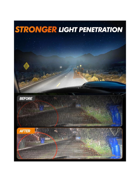 Bombillas LED de Luz de Niebla SEALIGHT H11 F5 12000 Lúmenes 6500K