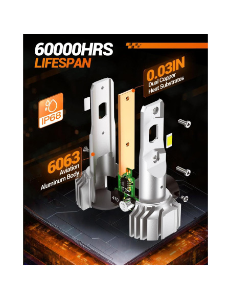 Bombillas LED de Luz de Niebla SEALIGHT H11 H16 H8 18000LM