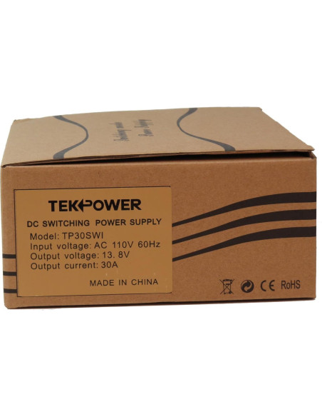 Fuente de Poder DC 13.8V TekPower TP30SWI 30A con Compensación de Ruido