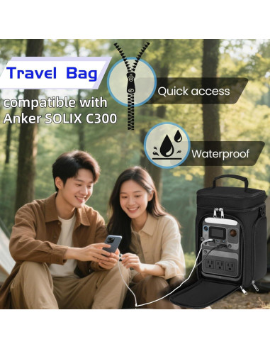 Bolsa de Transporte Cxinesbag para Anker SOLIX C300 22x19x10cm