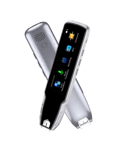 Bolígrafo Traductor Funnywhale A13S - 112 Idiomas, Plata y Negro