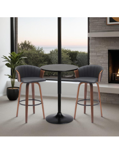 Mesa de Pub Ajustable Armen Living Bentley 84-109 cm