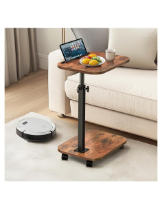 Mesa de bandeja ajustable XNSDXV en C para sofá y TV