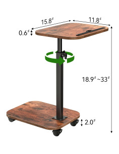 Mesa de bandeja ajustable XNSDXV en C para sofá y TV 2