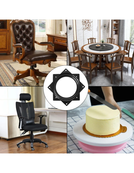 Giratorio Lazy Susan HSTECH 15.24 cm Negro 226.8 kg 360