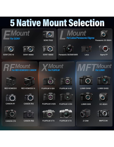 Lente Telefoto Cine SIRUI Night Walker 75mm T1.2 Montura E Lente Telefoto Cine SIRUI Night Walker 75mm T1.2 Montura E