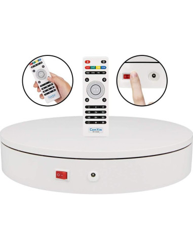 Plato Giratorio Eléctrico ComXim 32cm 300kg Control Remoto