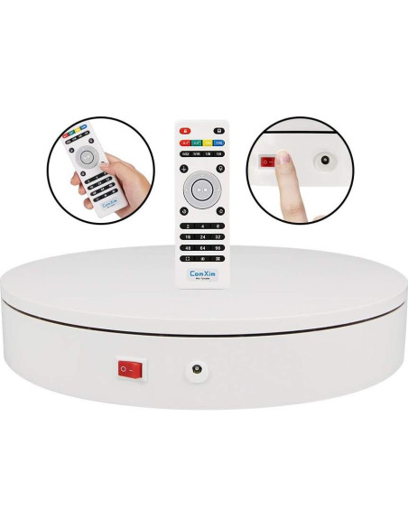 Plato Giratorio Eléctrico ComXim 32cm 300kg Control Remoto