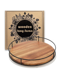 Torniquete Giratorio de Madera de Acacia Tomoaza 30.48 cm