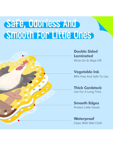 Juego de Tarjetas de Enhebrado SpriteGru 9 Piezas Animales