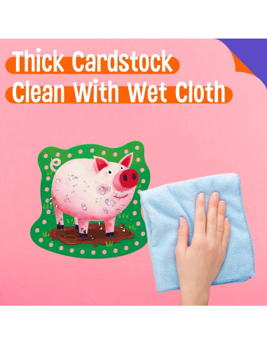 Juego de Tarjetas de Enhebrado SpriteGru 9 Piezas Animales