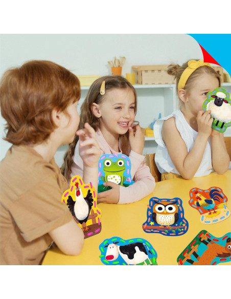 Juego de Tarjetas de Enhebrado SpriteGru 9 Piezas Animales