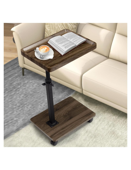 Mesa Lateral Ajustable Aoligrace C 40x30 cm Nuez