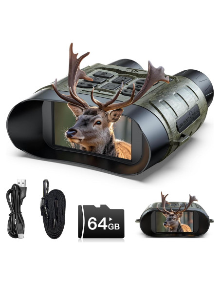 Gafas de Visión Nocturna HOTPEAK 4K 112MP 12X Zoom Camuflaje