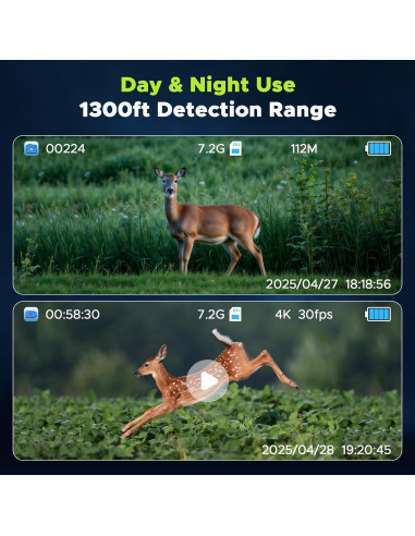 Gafas de Visión Nocturna HOTPEAK 4K 112MP 12X Zoom Camuflaje