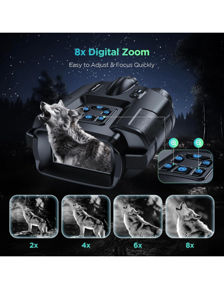 Binoculares de Visión Nocturna 4K Diyimin Z115 con Luz Táctica