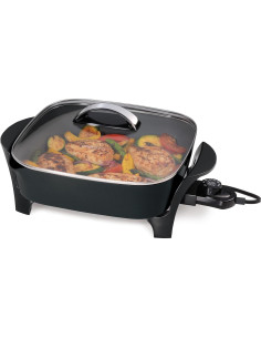 Sartén Eléctrica Presto 07117 30.8cm con Tapa de Vidrio 2