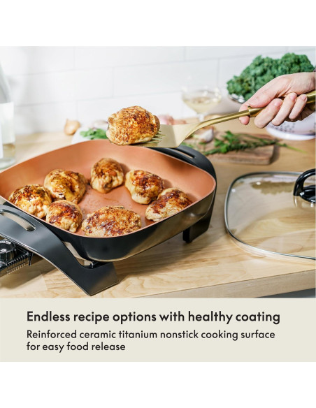 Sartén Eléctrica BELLA 30.48 cm Cobre Antiadherente