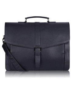 Maletín de Cuero PU ESTARER para Laptop 15.6" Negro