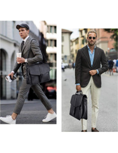 Maletín de Cuero PU ESTARER para Laptop 15.6" Negro 2