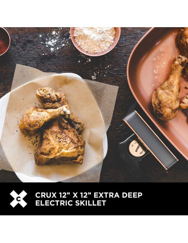 Sartén Eléctrica Crux Extra Profunda 30.48 cm Antiadherente