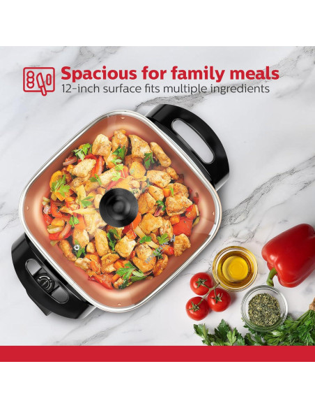 Sartén Eléctrica Holstein Housewares 31.5 cm 1400W Antiadherente