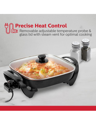 Sartén Eléctrica Holstein Housewares 31.5 cm 1400W Antiadherente