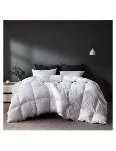 Edredón de Plumas de Ganso Saisier King 106x90 cm Blanco
