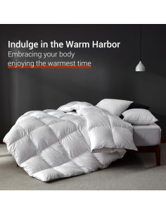 Edredón de Plumas de Ganso Saisier King 106x90 cm Blanco 2