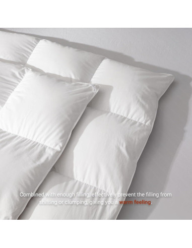 Edredón de Plumas de Ganso Saisier King 106x90 cm Blanco