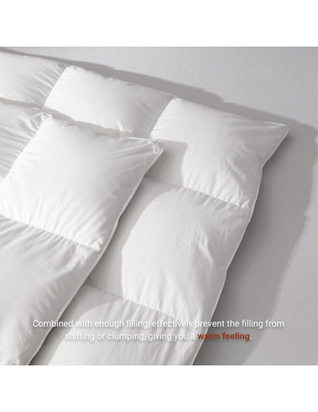 Edredón de Plumas de Ganso Saisier King 106x90 cm Blanco
