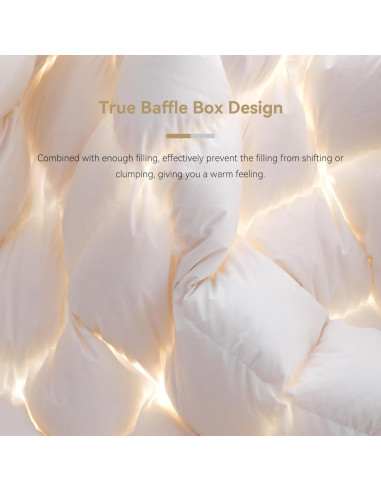 Edredón de Plumas de Ganso Saisier King 106x90 cm Blanco