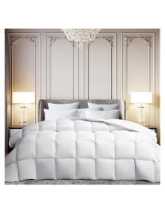 Edredón de Plumas de Ganso Blanco Martha Stewart Queen 90x90cm
