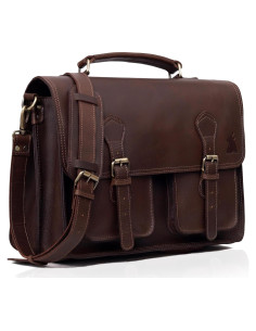 Bolsa Mensajera de Cuero Vintage Leather Farm 39.6x12.7x30.5cm