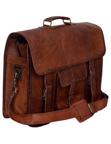 Maletín de cuero Komal's Passion Leather 18" para laptop