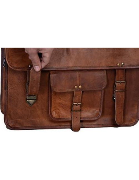 Maletín de cuero Komal's Passion Leather 18" para laptop
