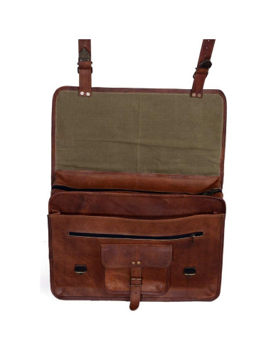 Maletín de cuero Komal's Passion Leather 18" para laptop