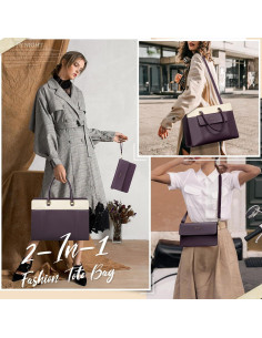 Bolsa de Laptop RAINSMORE para Mujeres 15.6" Púrpura 2