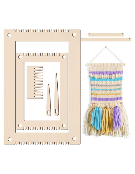 Kit de Telar Juexica 7 Piezas Manualidades de Madera