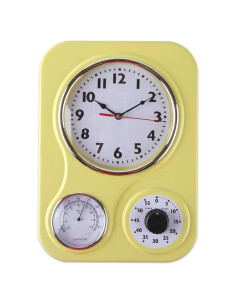 Reloj de Pared Retro Lily's Home con Termómetro y Temporizador