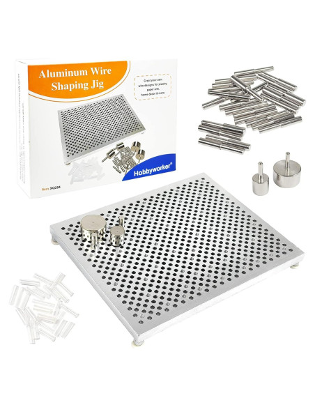 Dispositivo de Doblado de Alambre Hobbyworker con 30 Clavos