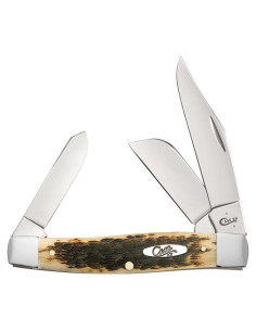 Cuchillo de bolsillo Case Gran Stockman Hueso Ámbar 10.8 cm
