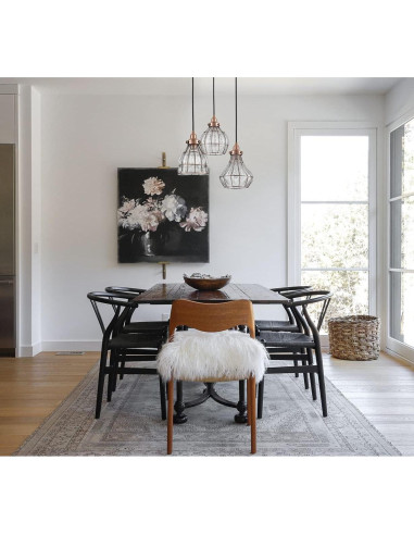 Lámpara Colgante Vintage YUBOLE de Vidrio Roto y Alambre Cobre