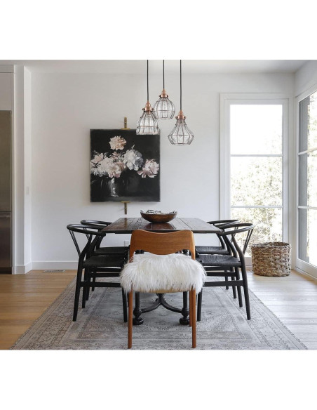 Lámpara Colgante Vintage YUBOLE de Vidrio Roto y Alambre Cobre