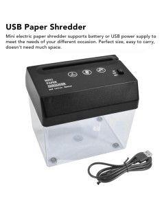 Mini Trituradora de Papel Manual Luqeeg A6 0.64 kg 2