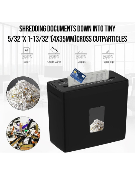 Destructora de papel Suntiko C503P-5, corte cruzado P-4, 5 hojas