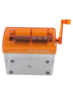 Trituradora de Papel Manual Plplaaoo 1L A6 A4 Doblado Naranja