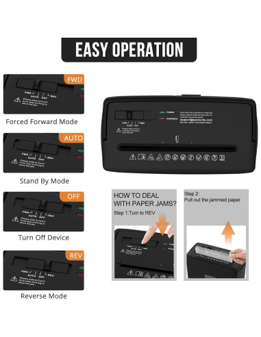 Destructora de papel Suntiko C503P-5, corte cruzado P-4, 5 hojas