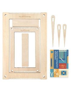 Kit de Telar Rectangular HAND U JOURNEY 20.1x30cm y 13.5x19.8cm