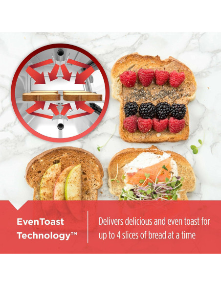 Horno Tostador BLACK+DECKER TO1313SBD 4 Rebanadas Acero Inoxidable